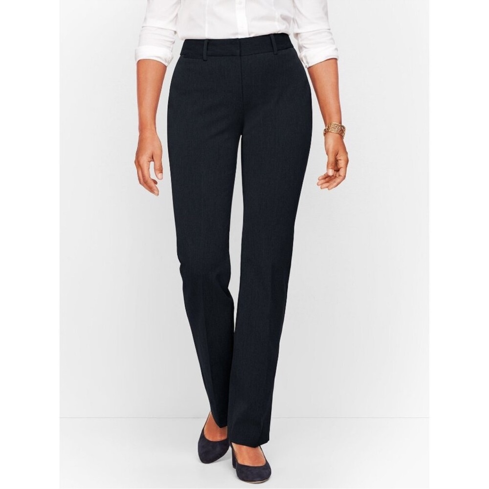 Talbots Refined Bi-Stretch Barely Boot‎ Cut Pants Curvy Fit Black Sz 16 Womens